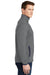 Sport-Tek ST853 Mens Sport-Wick Moisture Wicking Full Zip Jacket Heather Charcoal Grey/True Navy Blue Model Side