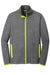 Sport-Tek ST853 Mens Sport-Wick Moisture Wicking Full Zip Jacket Heather Charcoal Grey/Charge Green Flat Front