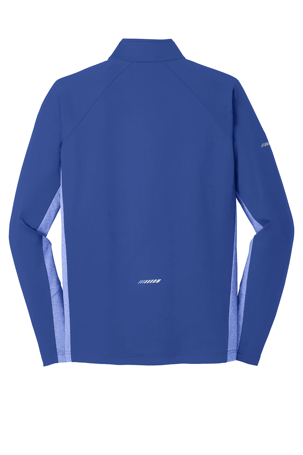 Sport-Tek ST854 Mens Sport-Wick Moisture Wicking 1/4 Zip Sweatshirt True Royal Blue/Heather True Royal Blue Flat Back