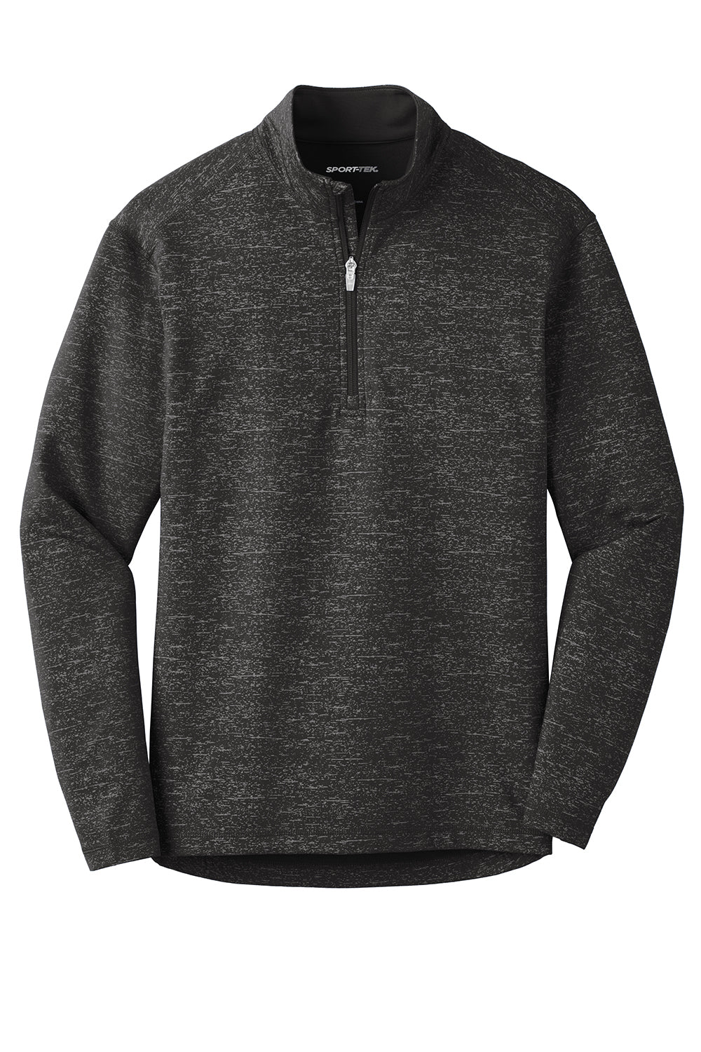 Sport-Tek ST855 Mens Sport-Wick Moisture Wicking 1/4 Zip Sweatshirt Black Flat Front