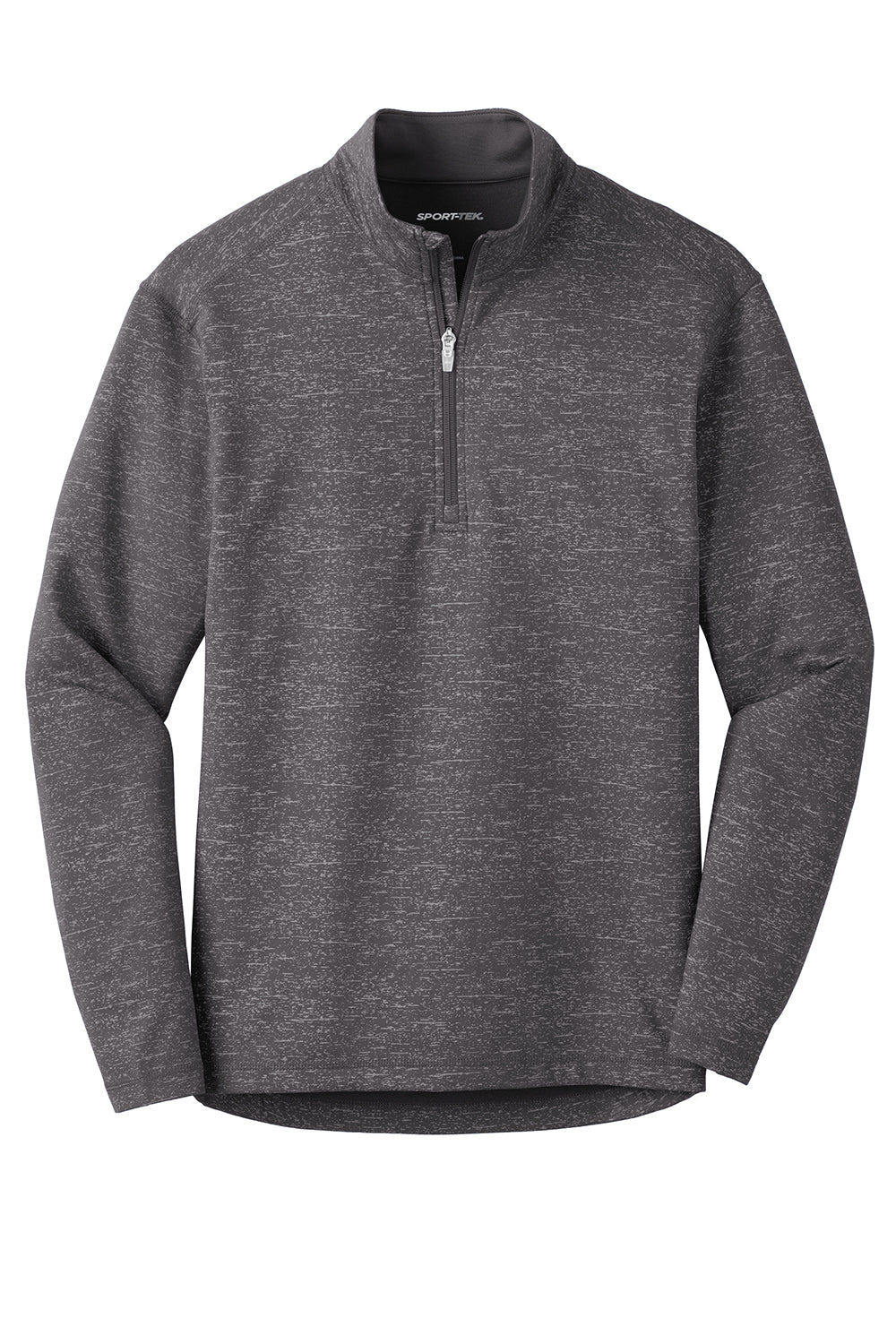 Sport-Tek ST855 Mens Sport-Wick Moisture Wicking 1/4 Zip Sweatshirt Charcoal Grey Flat Front