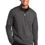 Sport-Tek Mens Sport-Wick Moisture Wicking 1/4 Zip Sweatshirt - Charcoal Grey