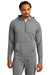 Sport-Tek ST856 Mens Sport-Wick Stretch 1/4 Zip Hooded Sweatshirt Hoodie Heather Charcoal Grey Model Front