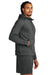 Sport-Tek ST856 Mens Sport-Wick Stretch 1/4 Zip Hooded Sweatshirt Hoodie Charcoal Grey Model Side