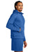 Sport-Tek ST856 Mens Sport-Wick Stretch 1/4 Zip Hooded Sweatshirt Hoodie True Royal Blue Model Side