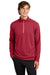 Sport-Tek ST860 Mens Sport-Wick Moisture Wicking 1/4 Zip Sweatshirt Deep Red Model Front