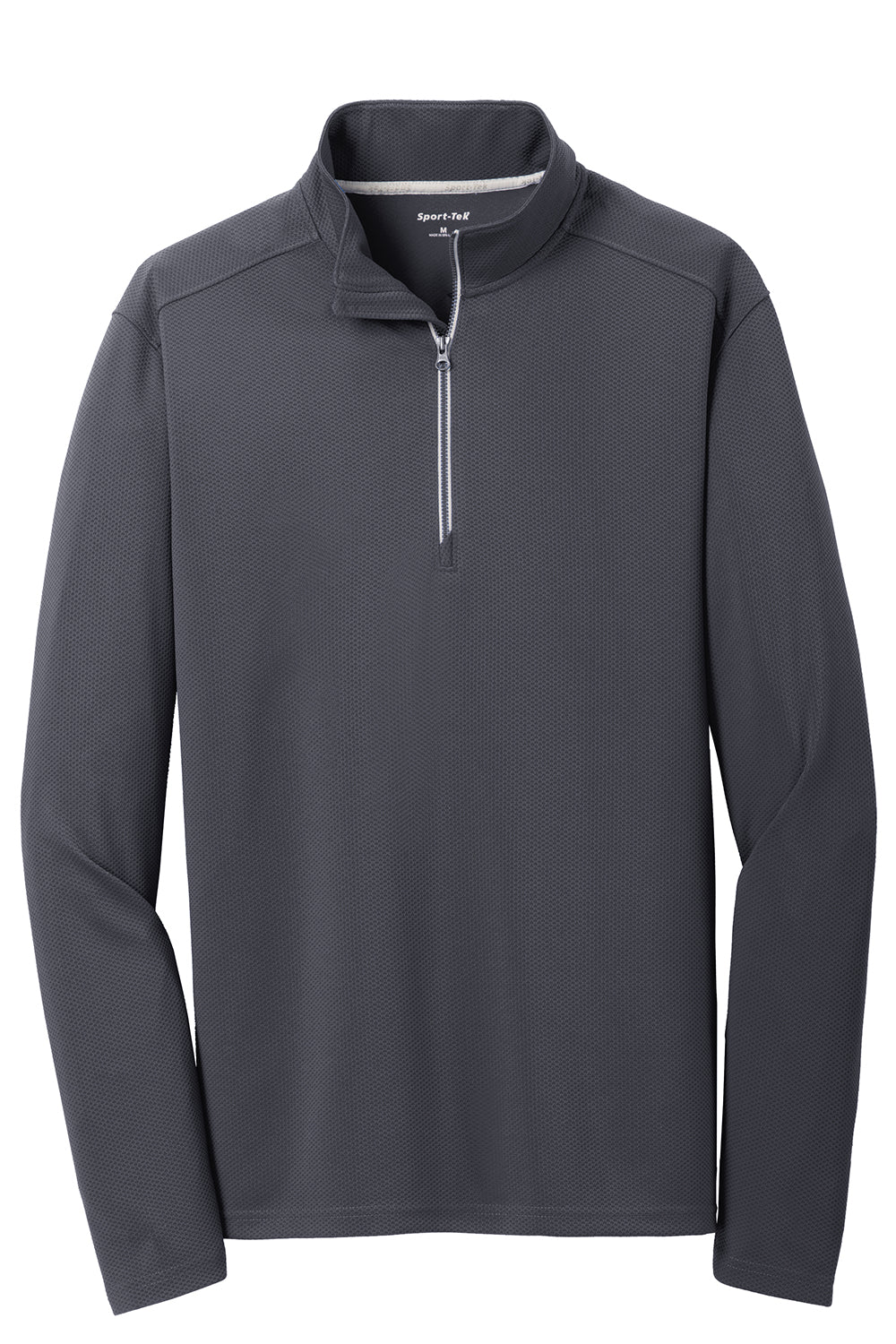 Sport-Tek ST860 Mens Sport-Wick Moisture Wicking 1/4 Zip Sweatshirt Iron Grey Flat Front