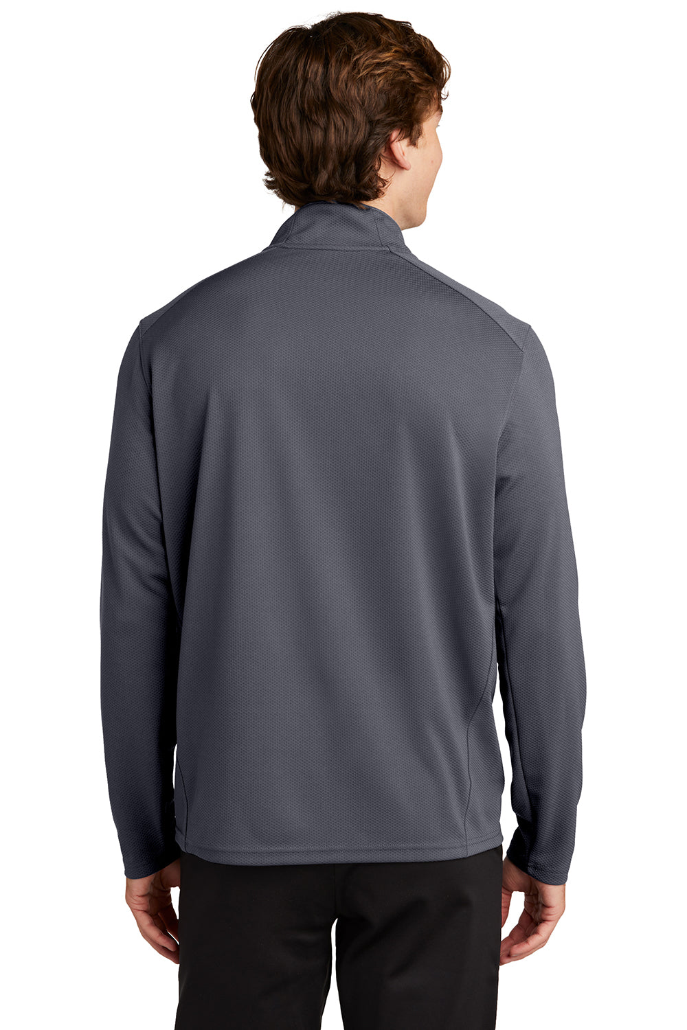 Sport-Tek ST860 Mens Sport-Wick Moisture Wicking 1/4 Zip Sweatshirt Iron Grey Model Back