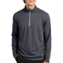 Sport-Tek Mens Sport-Wick Moisture Wicking 1/4 Zip Sweatshirt - Iron Grey