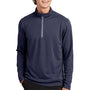 Sport-Tek Mens Sport-Wick Moisture Wicking 1/4 Zip Sweatshirt - True Navy Blue