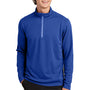 Sport-Tek Mens Sport-Wick Moisture Wicking 1/4 Zip Sweatshirt - True Royal Blue