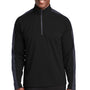 Sport-Tek Mens Sport-Wick Moisture Wicking 1/4 Zip Sweatshirt - Black/Iron Grey