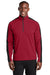 Sport-Tek ST861 Mens Sport-Wick Moisture Wicking 1/4 Zip Sweatshirt Deep Red/Black Model Front