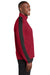 Sport-Tek ST861 Mens Sport-Wick Moisture Wicking 1/4 Zip Sweatshirt Deep Red/Black Model Side