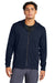 Sport-Tek ST870 Mens Circuit Full Zip Hooded Sweatshirt Hoodie True Navy Blue Model Front