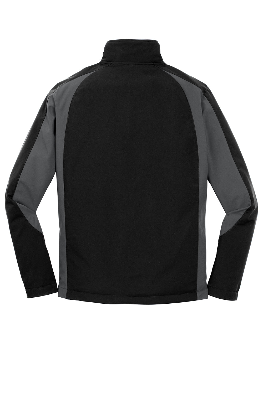 Sport-Tek ST970 Mens Water Resistant Full Zip Jacket Black/Iron Grey Flat Back