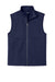 Sport-Tek ST981 Mens Water Resistant Full Zip Soft Shell Vest True Navy Blue Flat Front