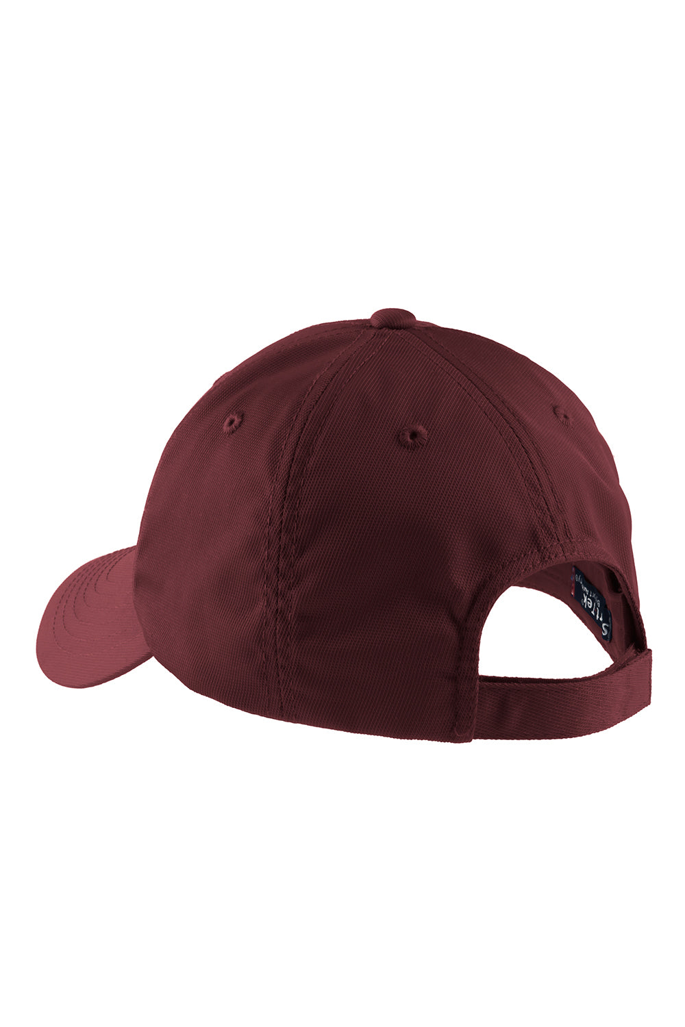 Sport-Tek STC10 Dry Zone Moisture Wicking Adjustable Hat Maroon Flat Back