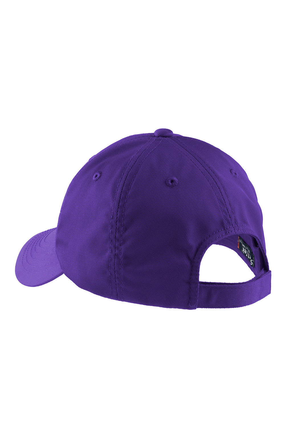 Sport-Tek STC10 Dry Zone Moisture Wicking Adjustable Hat Purple Flat Back