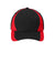 Sport-Tek STC11 Dry Zone Moisture Wicking Adjustable Hat Black/True Red Flat Front