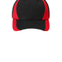 Sport-Tek Mens Dry Zone Moisture Wicking Adjustable Hat - Black/True Red