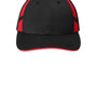 Sport-Tek Mens Dry Zone Moisture Wicking Adjustable Hat - Black/True Red