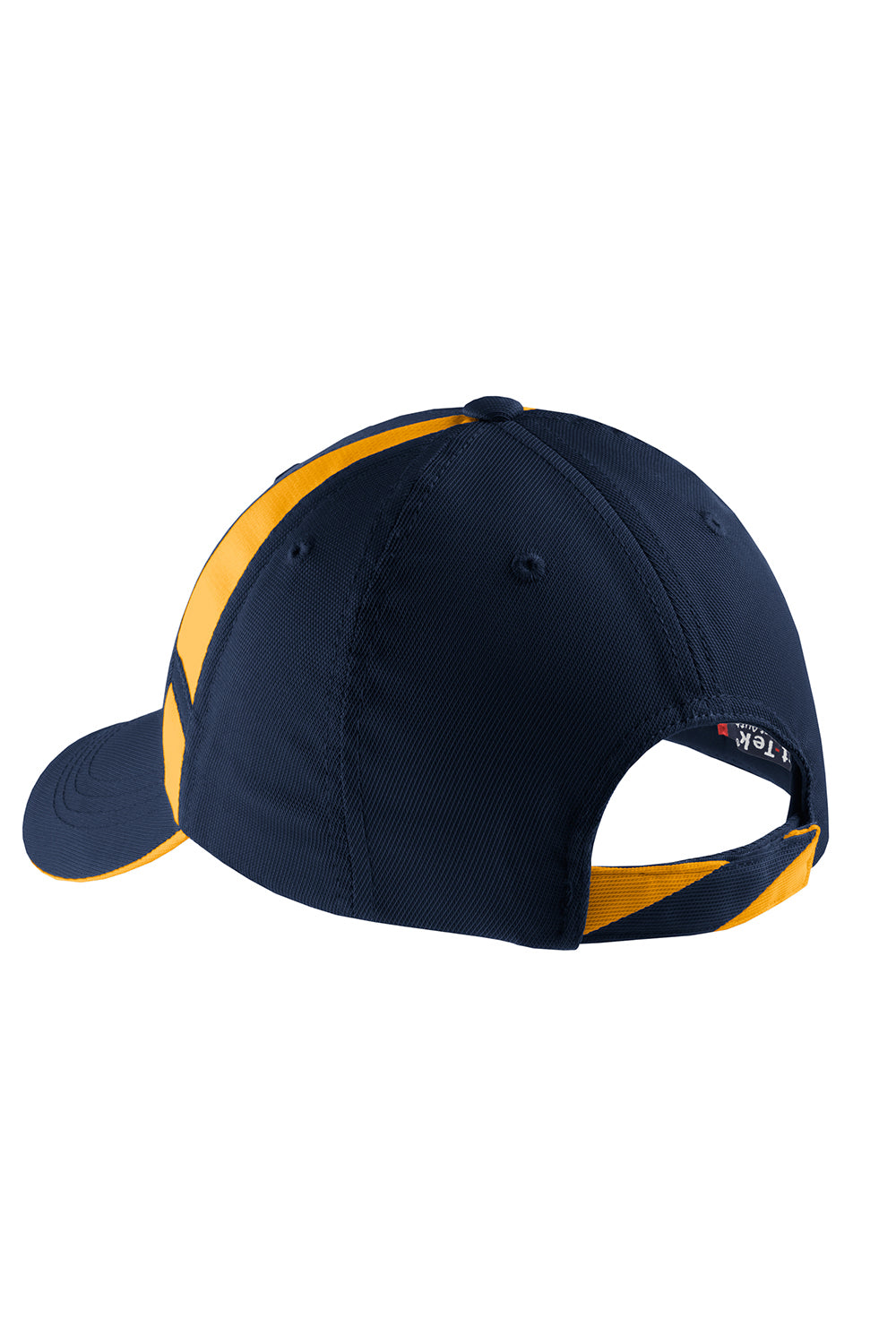 Sport-Tek STC12 Dry Zone Moisture Wicking Adjustable Hat True Navy Blue/Gold Flat Back