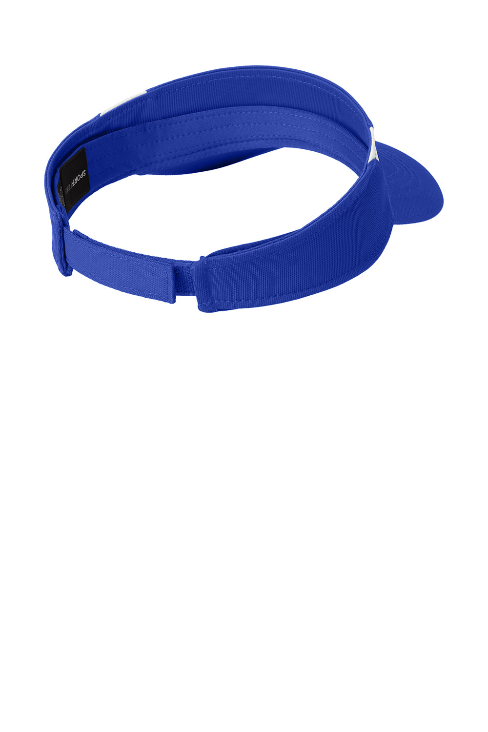 Sport-Tek STC13 Dry Zone Moisture Wicking Colorblock Adjustable Visor True Royal Blue/White Flat Back