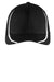 Sport-Tek STC16 Moisture Wicking Stretch Fit Hat Black/White Flat Front