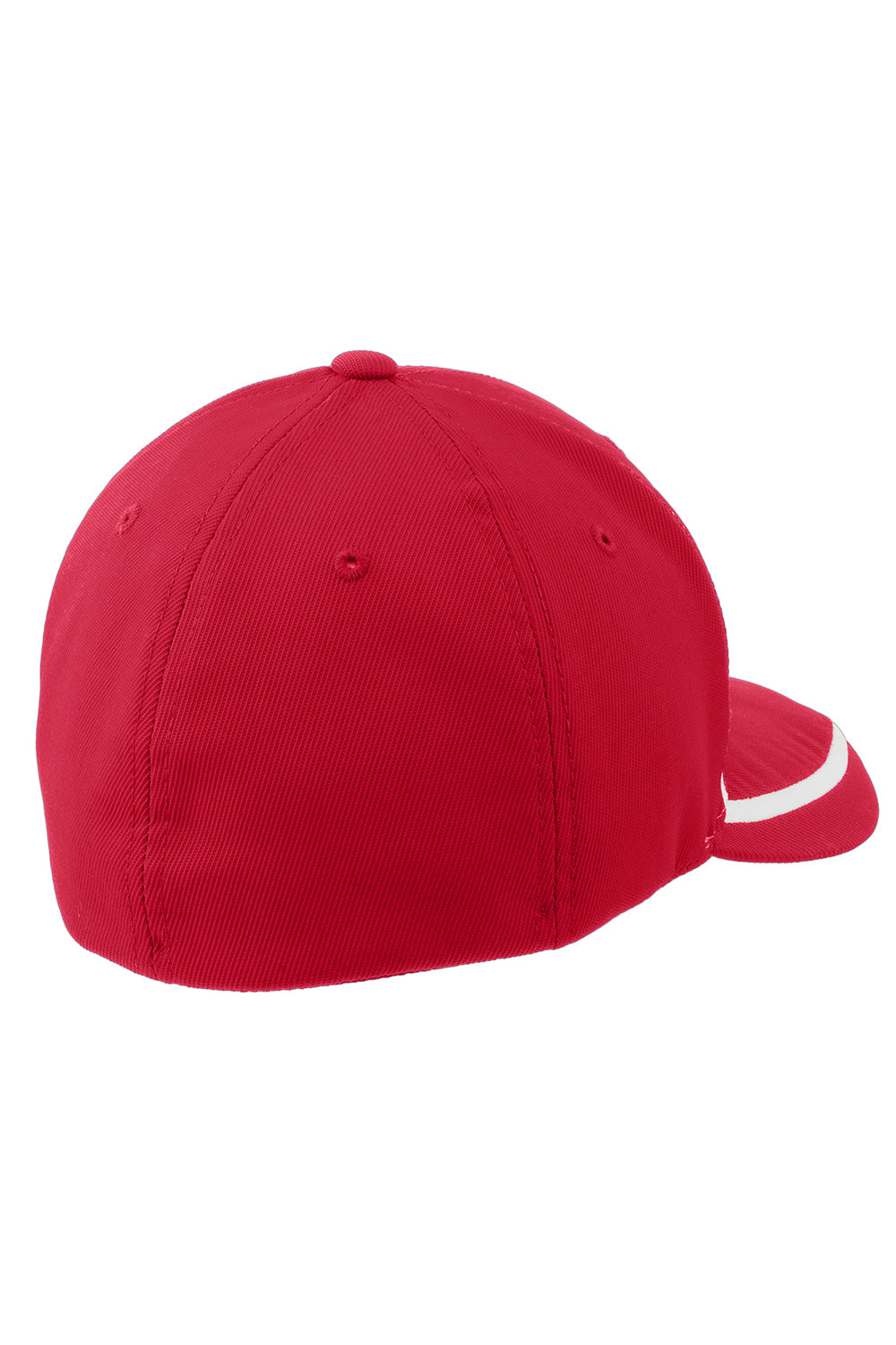 Sport-Tek STC16 Moisture Wicking Stretch Fit Hat True Red/White Flat Back