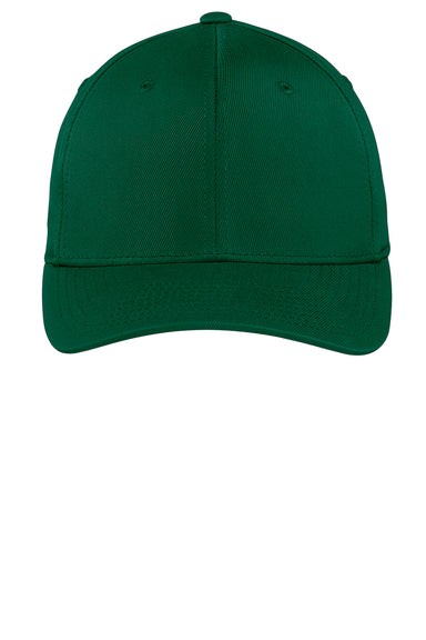 Sport-Tek STC17 Moisture Wicking Stretch Fit Hat Forest Green Flat Front