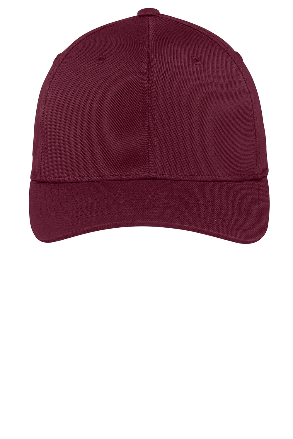 Sport-Tek STC17 Moisture Wicking Stretch Fit Hat Maroon Flat Front