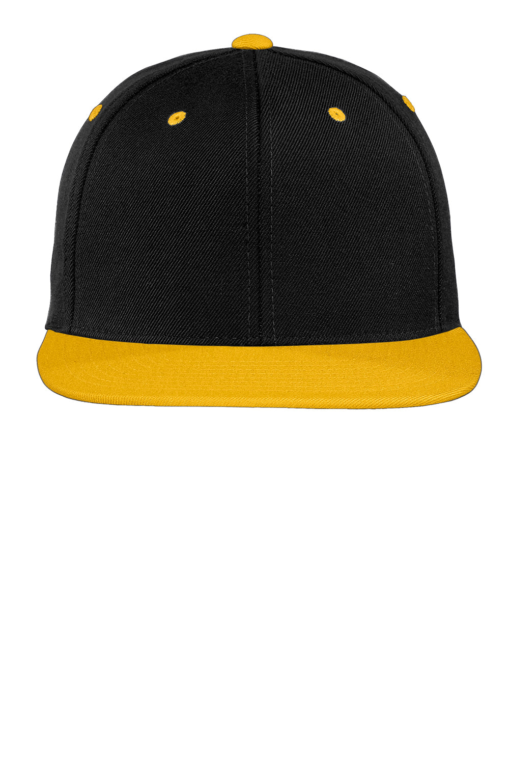 Sport-Tek STC19 Adjustable Hat Black/Gold Flat Front