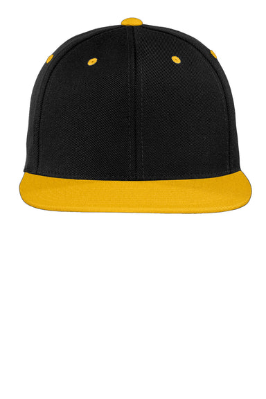 Sport-Tek STC19 Adjustable Hat Black/Gold Flat Front