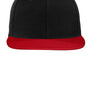 Sport-Tek Mens Adjustable Hat - Black/True Red