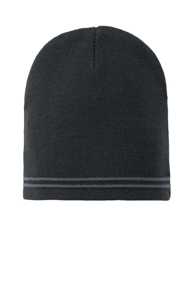 Sport-Tek STC20 Spectator Beanie Black/Iron Grey Flat Front