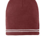 Sport-Tek Mens Spectator Beanie - Maroon/White