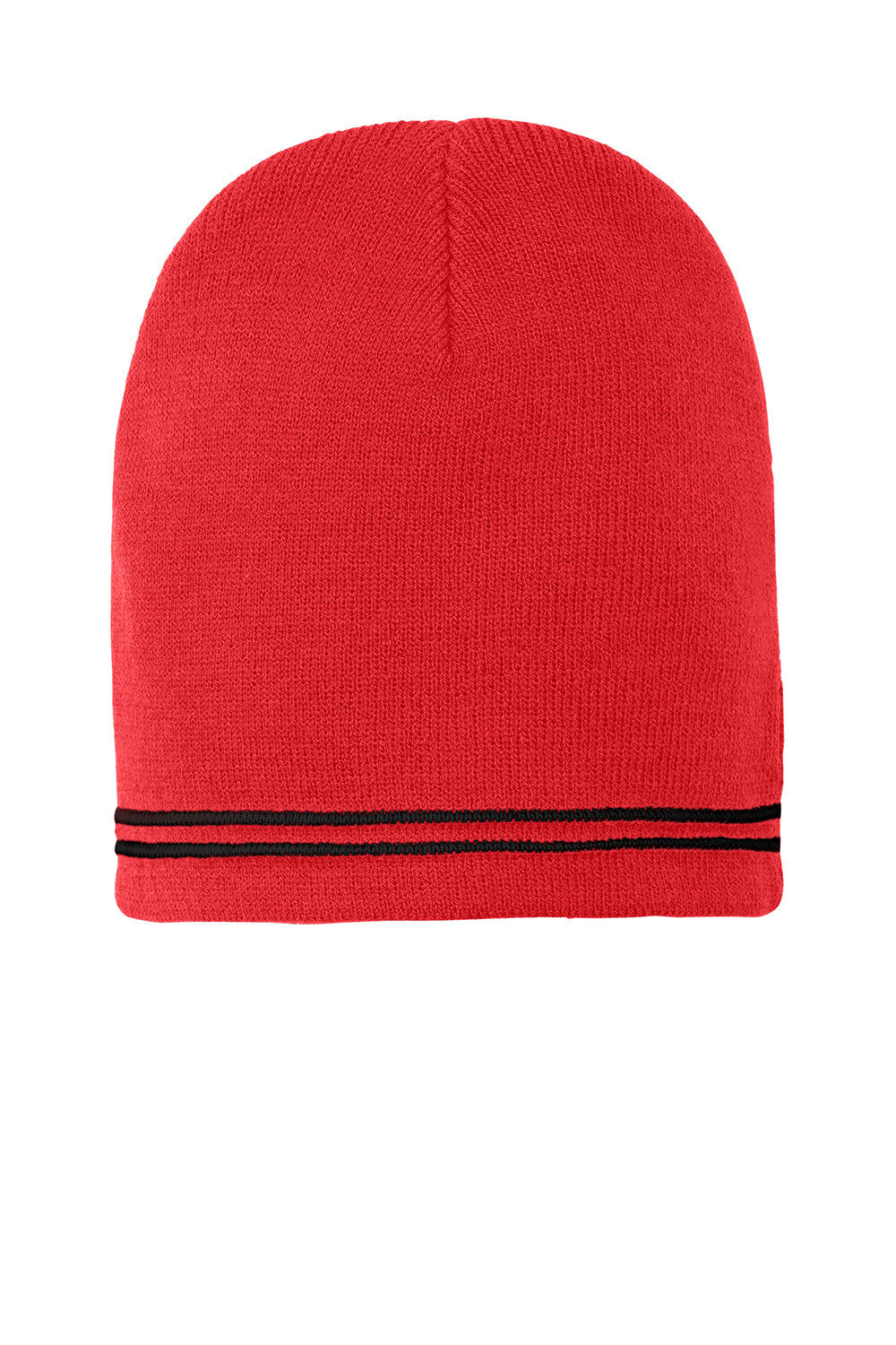 Sport-Tek STC20 Spectator Beanie True Red/Black Flat Front