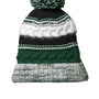 Sport-Tek Mens Pom Pom Team Beanie - Forest Green/Black/White