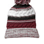 Sport-Tek Mens Pom Pom Team Beanie - Maroon/Black/White