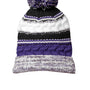 Sport-Tek Mens Pom Pom Team Beanie - Purple/Black/White