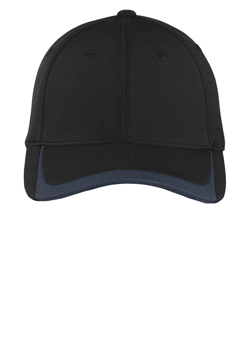 Sport-Tek STC24 Moisture Wicking Adjustable Hat Black/Graphite Grey Flat Front