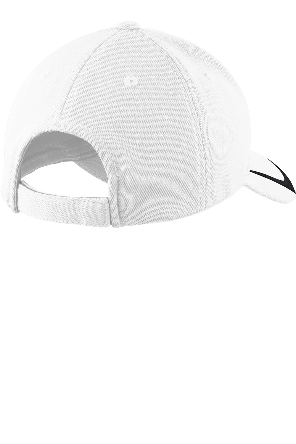 Sport-Tek STC24 Moisture Wicking Adjustable Hat White/Black Flat Back