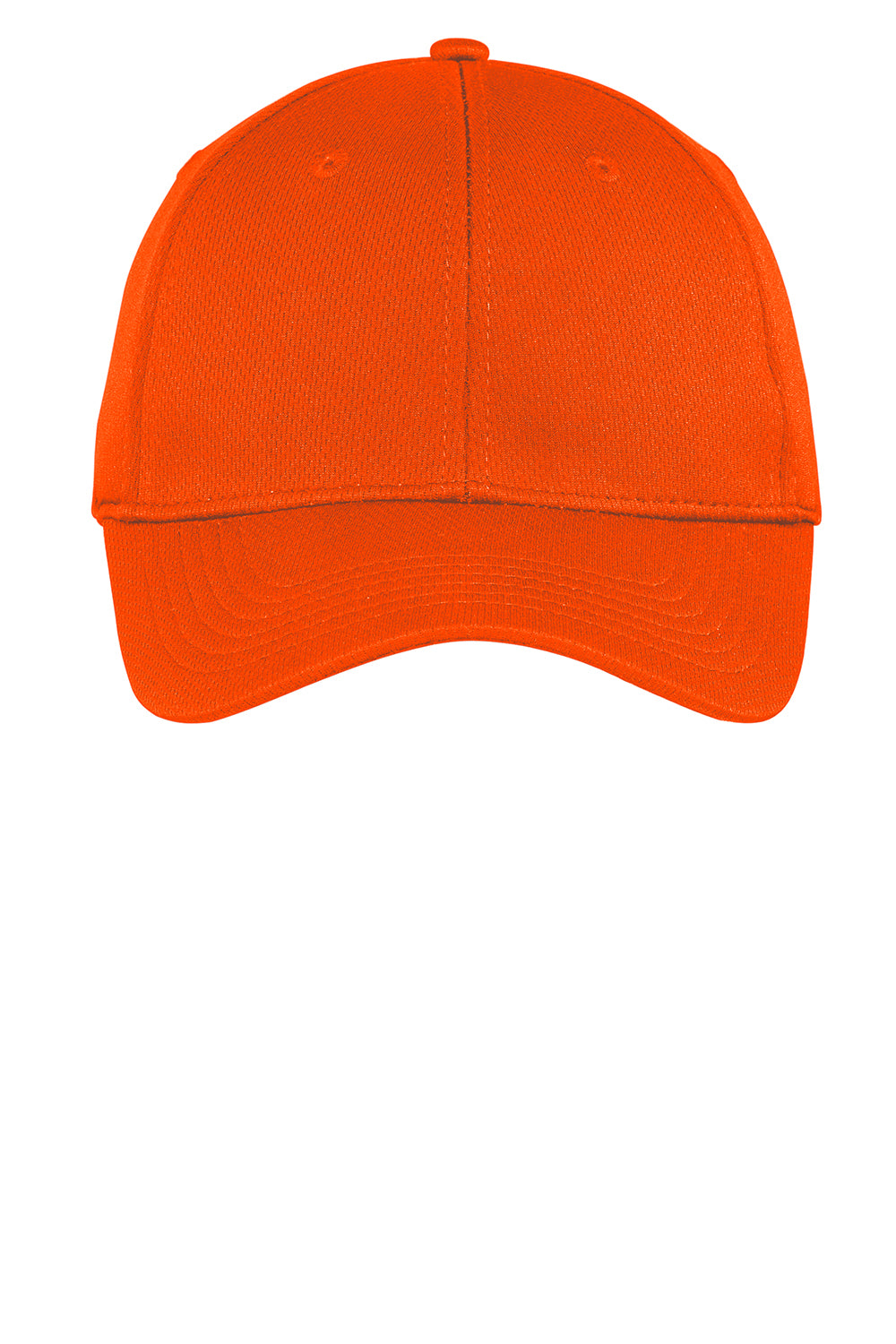 Sport-Tek STC26 Moisture Wicking Adjustable Hat Neon Orange Flat Front