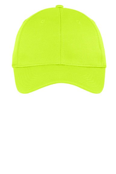 Sport-Tek STC26 Moisture Wicking Adjustable Hat Neon Yellow Flat Front