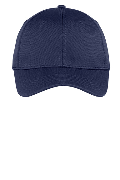 Sport-Tek STC26 Moisture Wicking Adjustable Hat True Navy Blue Flat Front