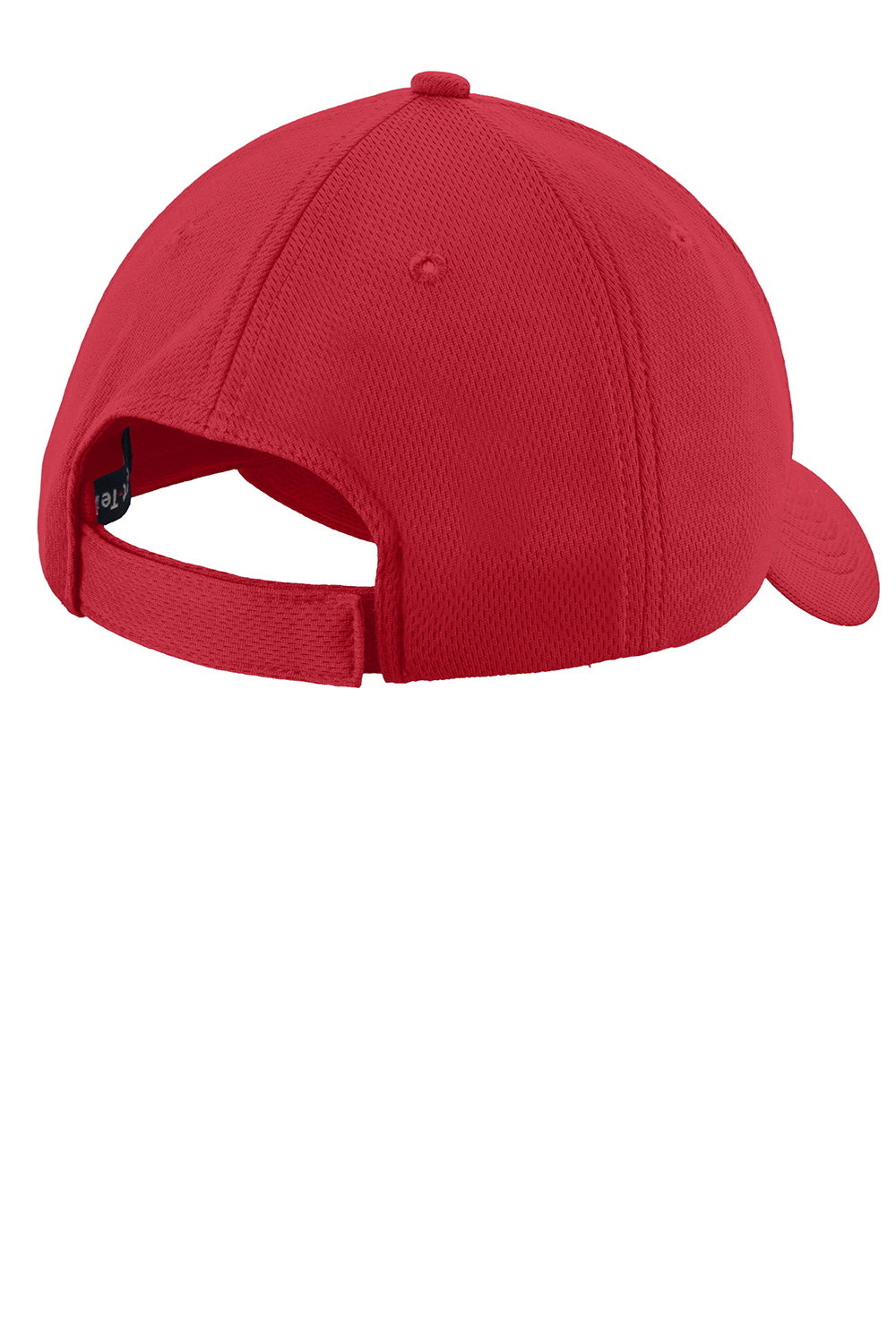 Sport-Tek STC26 Moisture Wicking Adjustable Hat True Red Flat Back