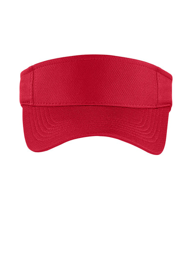 Sport-Tek STC27 Moisture Wicking RacerMesh Adjustable Visor True Red Flat Front