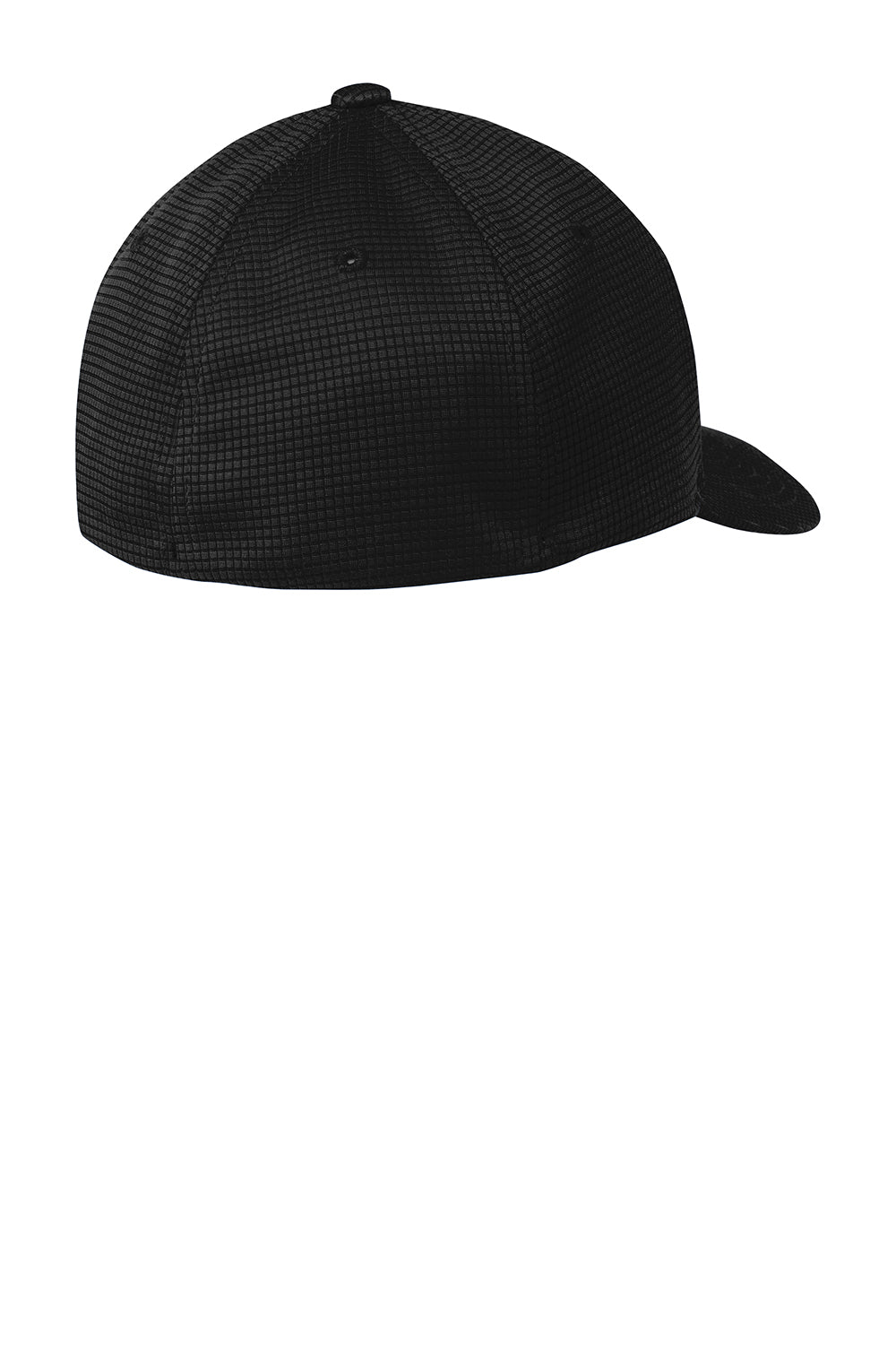 Sport-Tek STC33 Moisture Wicking Stretch Fit Hat Black Flat Back