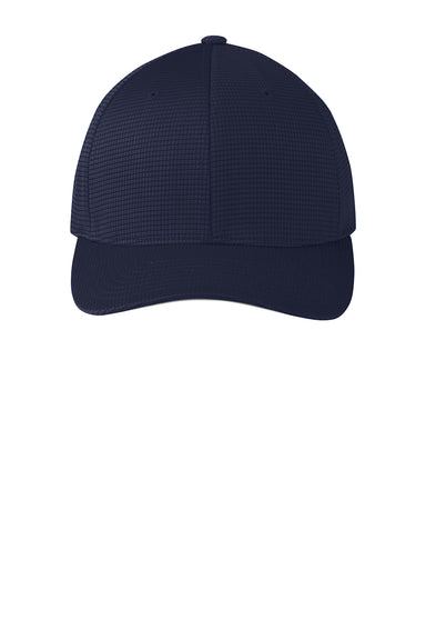 Sport-Tek STC33 Moisture Wicking Stretch Fit Hat True Navy Blue Flat Front